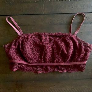 Aerie Lace Lightly Lined Velvet Strap Bralette